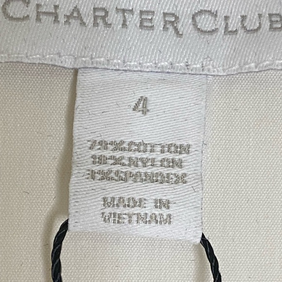 Charter Club Women's Sleeveless White Button-Up Blouse Size 4 Casual HSH - Picture 8 of 9